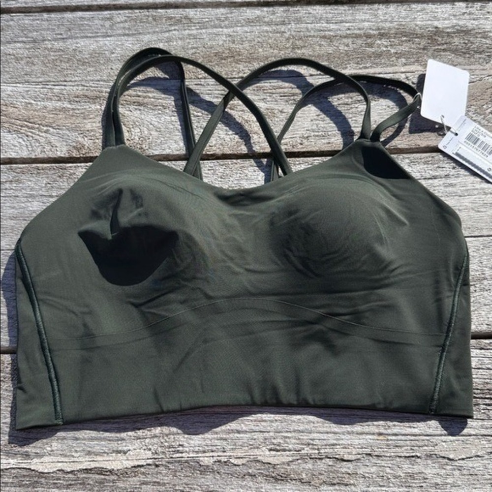 Lululemon Like a‎ Cloud Bra Long Line B/C Cup size 10 NWT RAINFOREST GREEN NWT